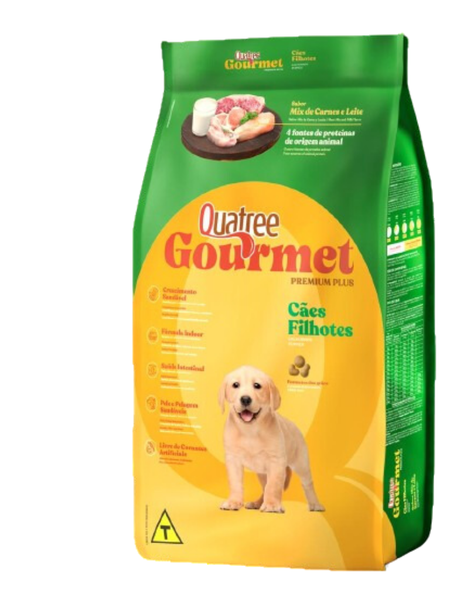Ração Quatree Gourmet Cães Filhotes Mix de Carnes com Leite em Pó 20Kg