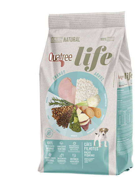 Ração Quatree Life Cães Filhotes Raças Pequenas 20Kg