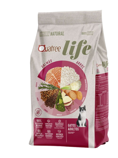 Ração Quatree Life Gatos Adultos Salmão Peso:20Kg