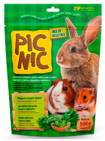 Ração Zootekna Pic Nic para Roedores Mix de Vegetais 500g
