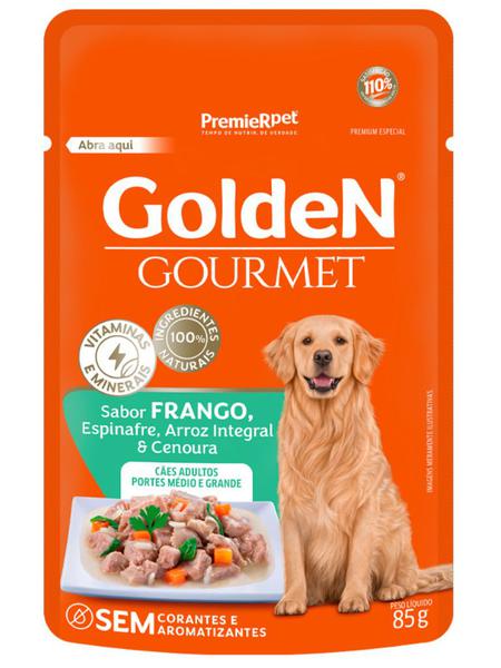 Sache Golden Gourmet Cães Adultos Raças Medias e Grandes Frango 85g