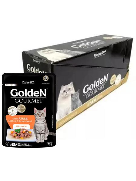 Sache Golden Gourmet Gatos Adultos Atum 70g Caixa 20 Unidades
