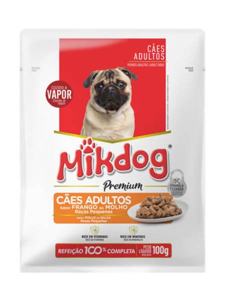 Sache Mikdog Cães Adultos Raças Pequenas - Sabor Frango 100g