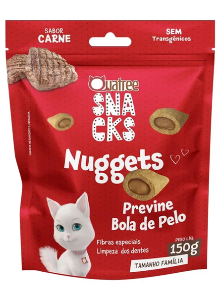 Quatree Nuggets Bola de Pelo Sabor Carne 150g
