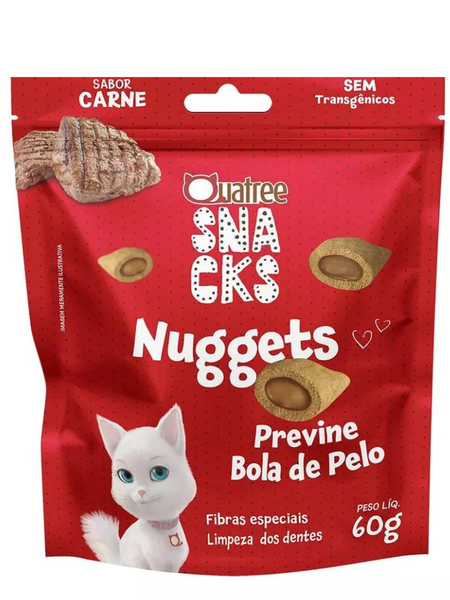 Quatree Nuggets Bola de Pelo Sabor Carne 60g