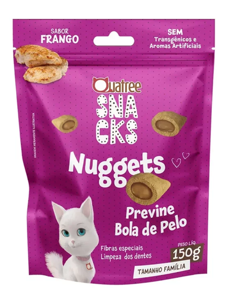 Quatree Nuggets Bola de Pelo Sabor Frango 150g