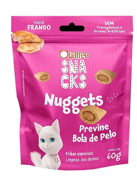 Quatree Nuggets Bola de Pelo Sabor Frango 60g