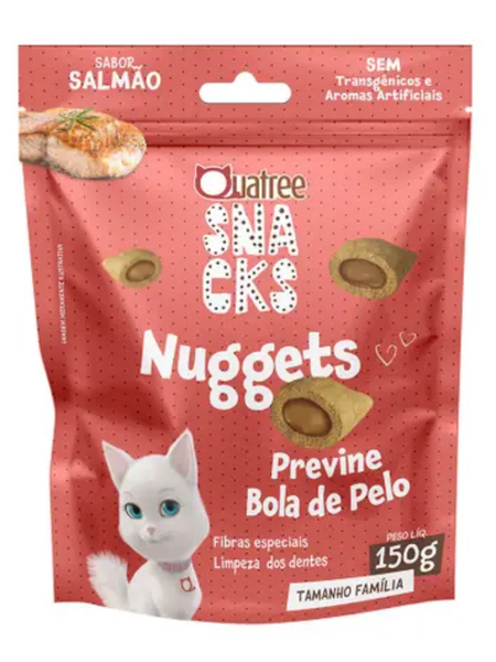 Quatree Nuggets Bola de Pelo Sabor Salmão 150g