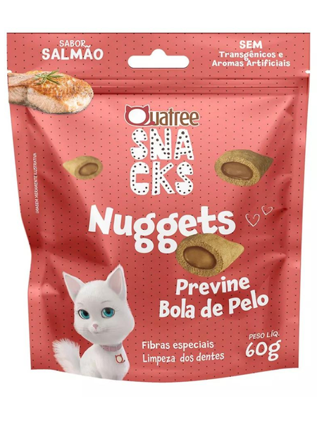Quatree Nuggets Bola de Pelo Sabor Salmão 60g