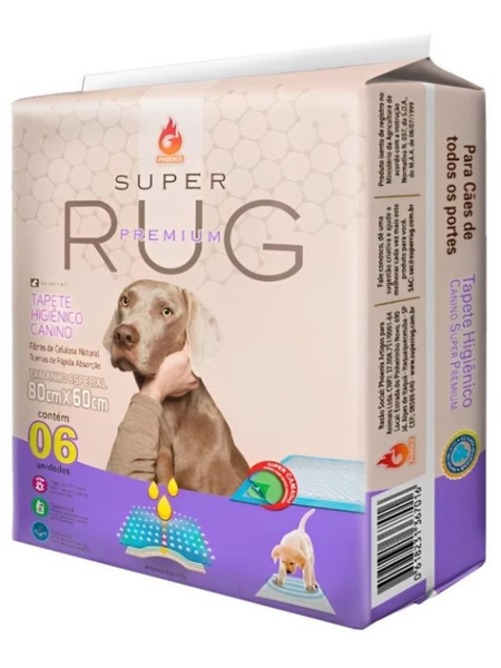 Tapete Higiênico Super Rug 80X60 C/6UN