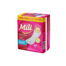 ABSORVENTE INTIMO MILI SUAVE SEM ABAS PCT 40UN 