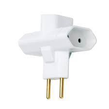 ADAPTADOR TOMADA PINO 3 SAIDA 2 P+T 10A 