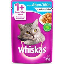 ALIMENTO PARA GATOS WHISKAS SC 85GR 1+ ATUM