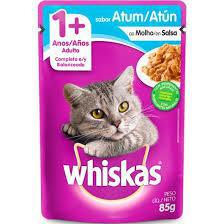 ALIMENTO PARA GATOS WHISKAS SC 85GR 1+ ATUM