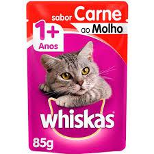 ALIMENTO PARA GATOS WHISKAS SC 85GR 1+ CARNE JELLY