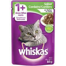 ALIMENTO PARA GATOS WHISKAS SC 85GR 1+ CORDEIRO