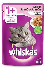 ALIMENTO PARA GATOS WHISKAS SC 85GR 1+ SALMAO