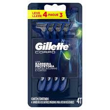 APARELHO DE BARBEAR GILLETTE CORPO PCT 4UN 