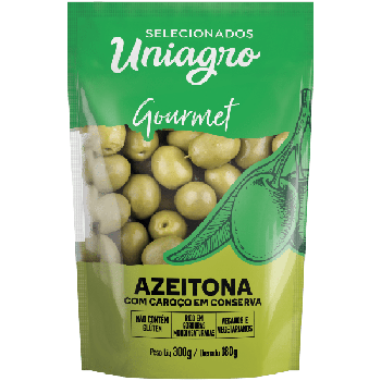 AZEITONA VERDE COM CAROCO UNIAGRO SC 180GR 