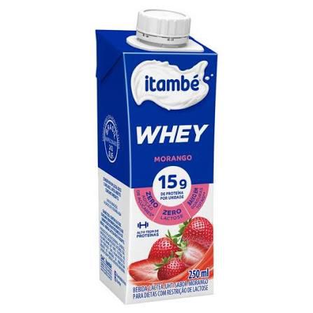 BEBIDA LACTEA WHEY ITAMBE FR 250ML MORANGO