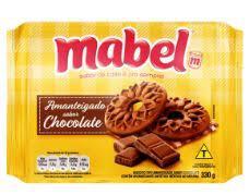 BISCOITO AMANTEIGADO MABEL PCT 300GR CHOCOLATE