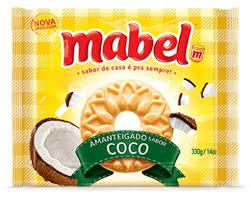 BISCOITO AMANTEIGADO MABEL PCT 300GR COCO
