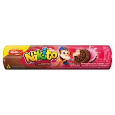 BISCOITO RECHEADO NIKITO PCT 120GR CHOCOLATE MORANGO