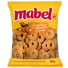 BISCOITO ROSQUINHA MABEL PCT 300GR BANANA COM CANELA
