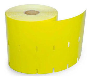 BOBINA PARA GONDOLA 100MMX30MM RL 30MT AMARELA