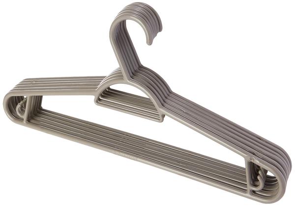 CABIDE PARA ROUPAS SANREMO 40CM PCT 6UN CINZA