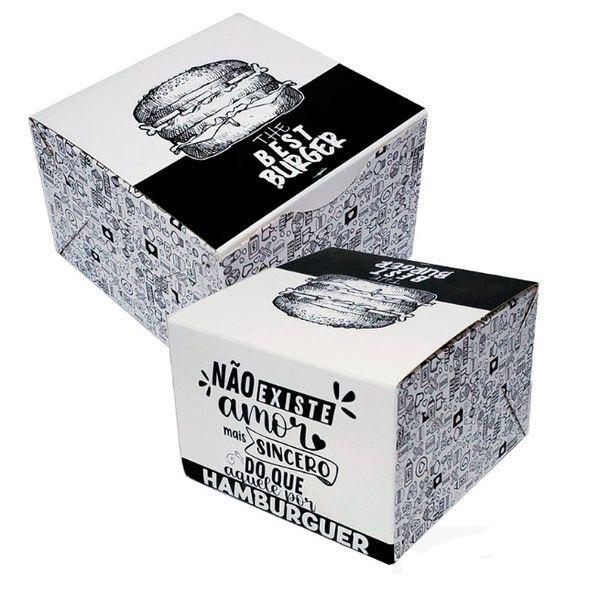 CAIXA COMBO PLUMA PCT 100UN ESTAMPA HAMBURGUER