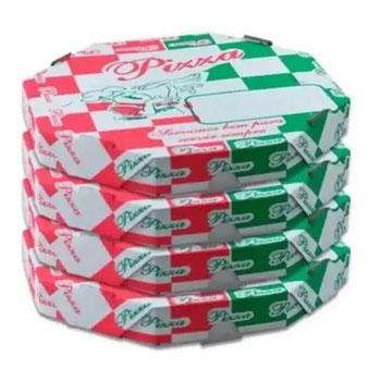 CAIXA PIZZA PARDA BASIC N35 ESTAMPADA PCT 25UN 