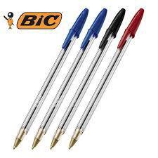 CANETA BIC CRISTAL PCT 04UN (2 AZUL 1 VERMELHA 1 PRETA) 