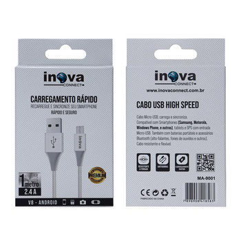 CARREGADOR RAPIDO USB SMART LEV ANDROID V8 