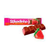 CHOCOLATE STIKADINHO RECHEIO MORANGO PCT 12.3GR 