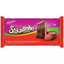 CHOCOLATE STIKADINHO RECHEIO MORANGO PCT 70GR 