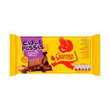 CHOCOLATE TABLETE GAROTO PCT 80GR CAJU PASSAS