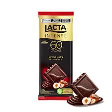 CHOCOLATE TABLETE LACTA INTENSE PCT 85GR 60% CACAU MIX NUTS
