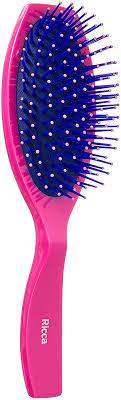 ESCOVA DE CABELO RICCA 2427 PINK OVAL ALMOFADADA 