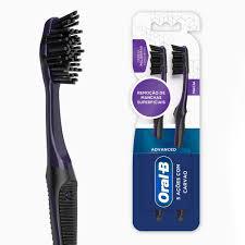 ESCOVA DENTAL ORAL B 5 ACOES CARVAO PCT 2UN MACIA