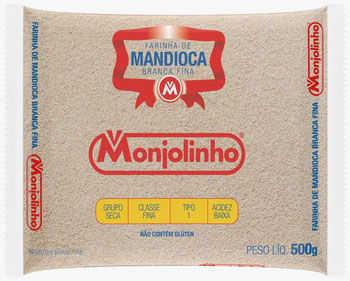 FARINHA DE MANDIOCA MANJOLINHO BRANCA FINA PCT 500GR 