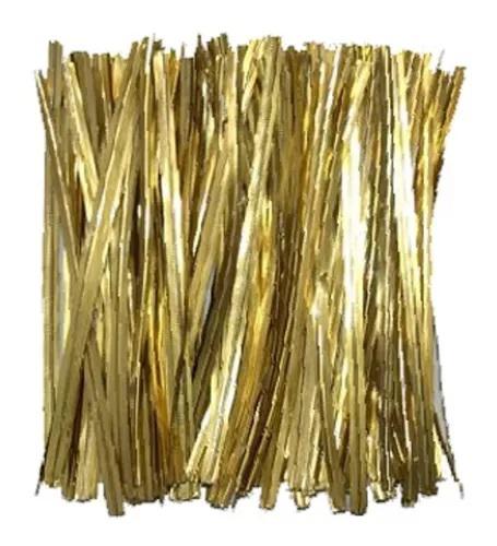 FECHO METALIZADO 11CM PCT 100UN DOURADO