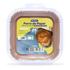 FORRO DE PAPEL ASSADEIRA BOMPACK RETANGULAR PCT 25UN 