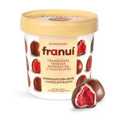 FRAMBOESA BANHADA CHOCOLATE AO LEITE FRANUI PT 150GR 