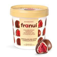 FRAMBOESA BANHADA CHOCOLATE AO LEITE FRANUI PT 150GR 