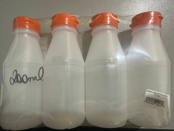 GARRAFA DESCARTAVEL 0200ML PCT 4UN 