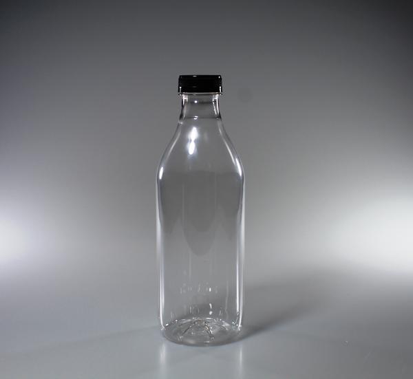 GARRAFA PET TRANSP 1000ML G3500 TP PRETA PCT 25UN 