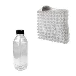 GARRAFA PET TRANSP 1000ML TP PRETA FD 100UN 