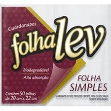 GUARDANAPO PAPEL FOLHALEV 20X22 PCT 50UN 