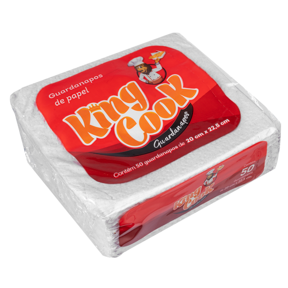 GUARDANAPO PAPEL KING COOK 20X22.5 PCT 50UN 